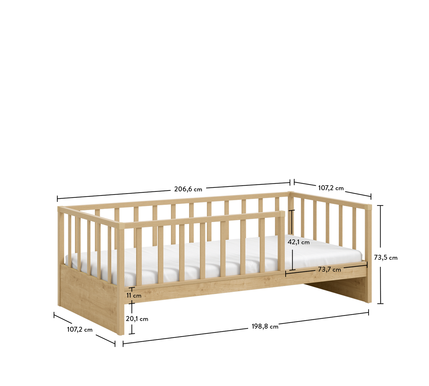 Mocha кровать Alfa (100x200 см)