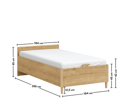 Mocha кровать без изголовья с базой (100x200 см)