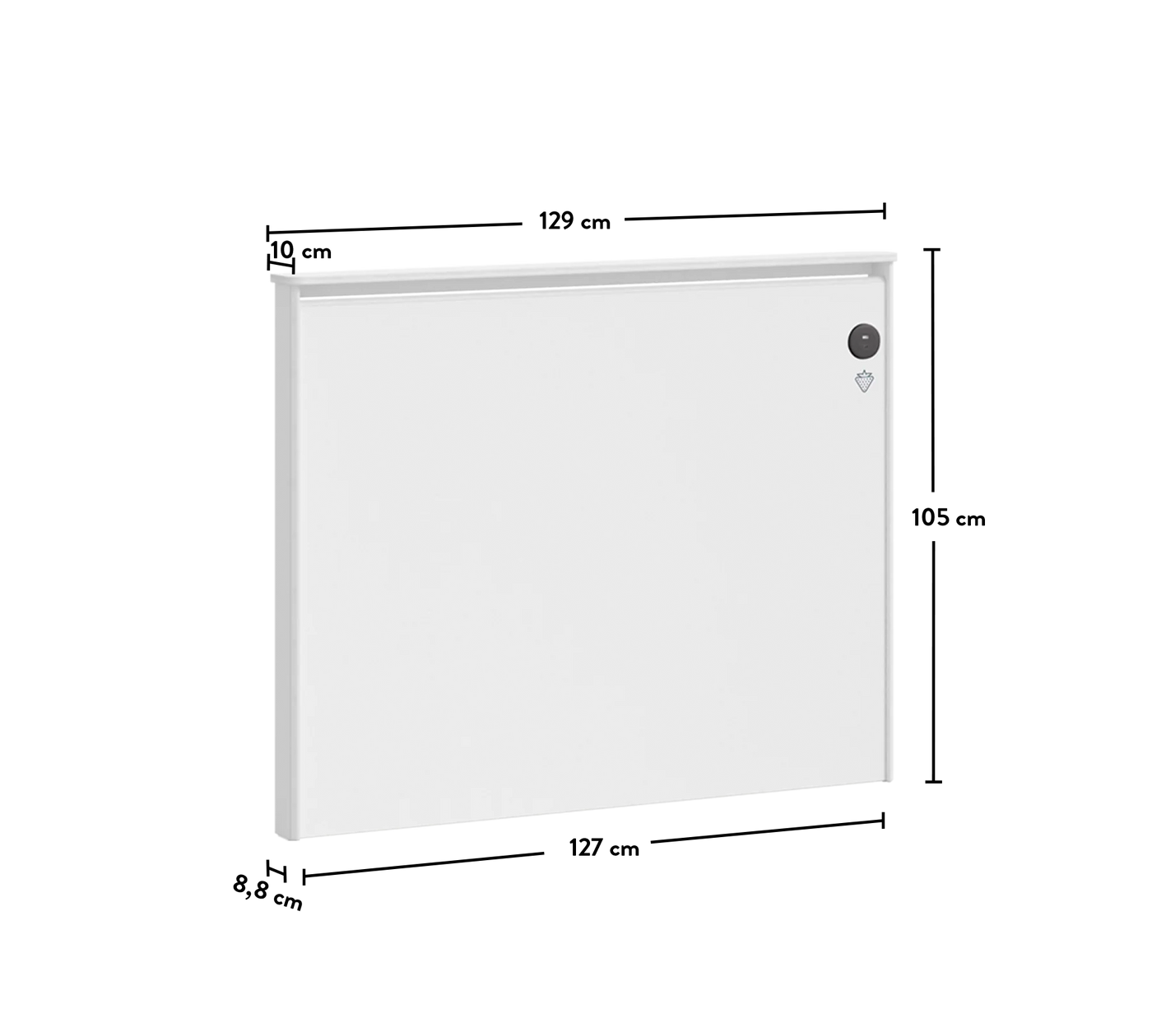 White изголовье простое (120 см)