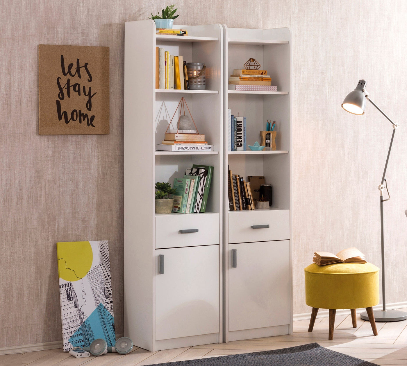 White книжный стеллаж