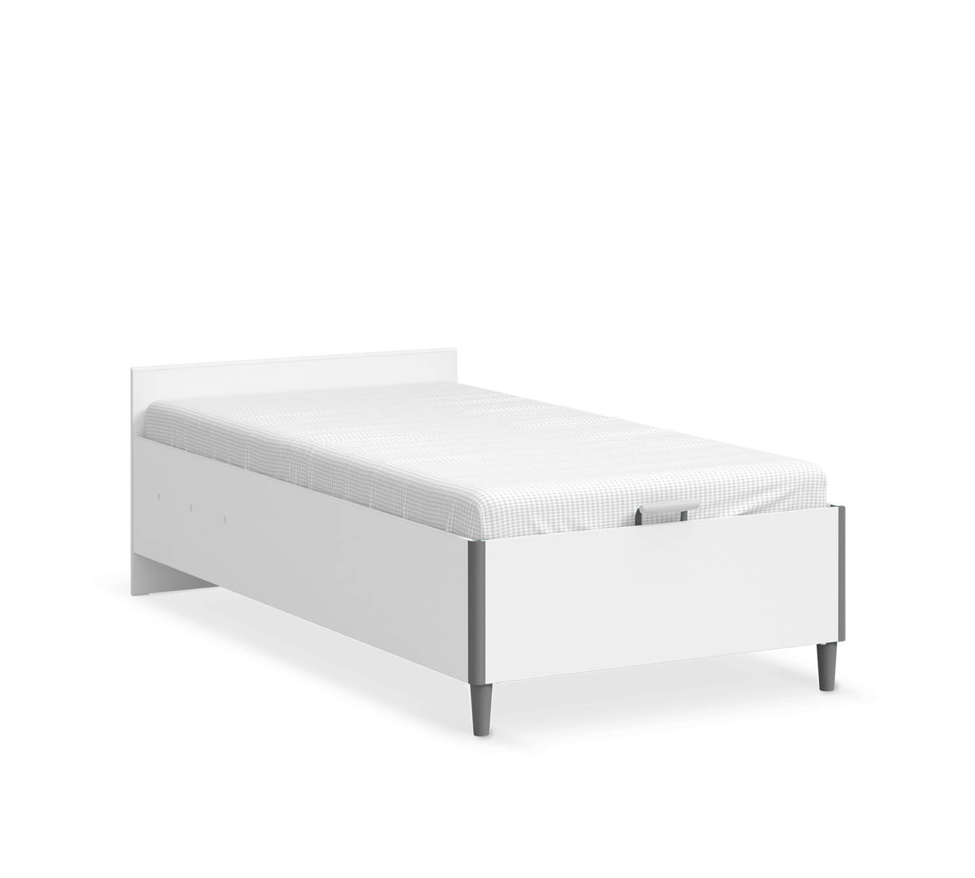 White кровать без изголовья с базой (100x200 см)