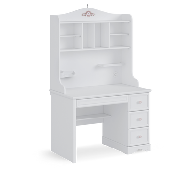 Rustic White средний письменный стол с надстройкой