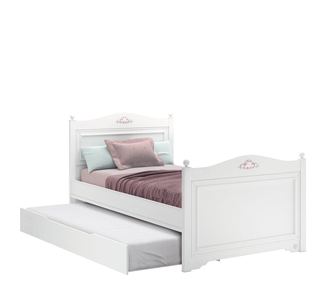 Baby Rustic White кровать-выдвижная (100x200 см)