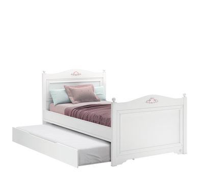 Baby Rustic White кровать-выдвижная (100x200 см)