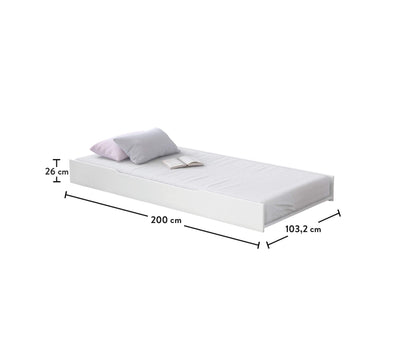 Baby Rustic White кровать-выдвижная (100x200 см)