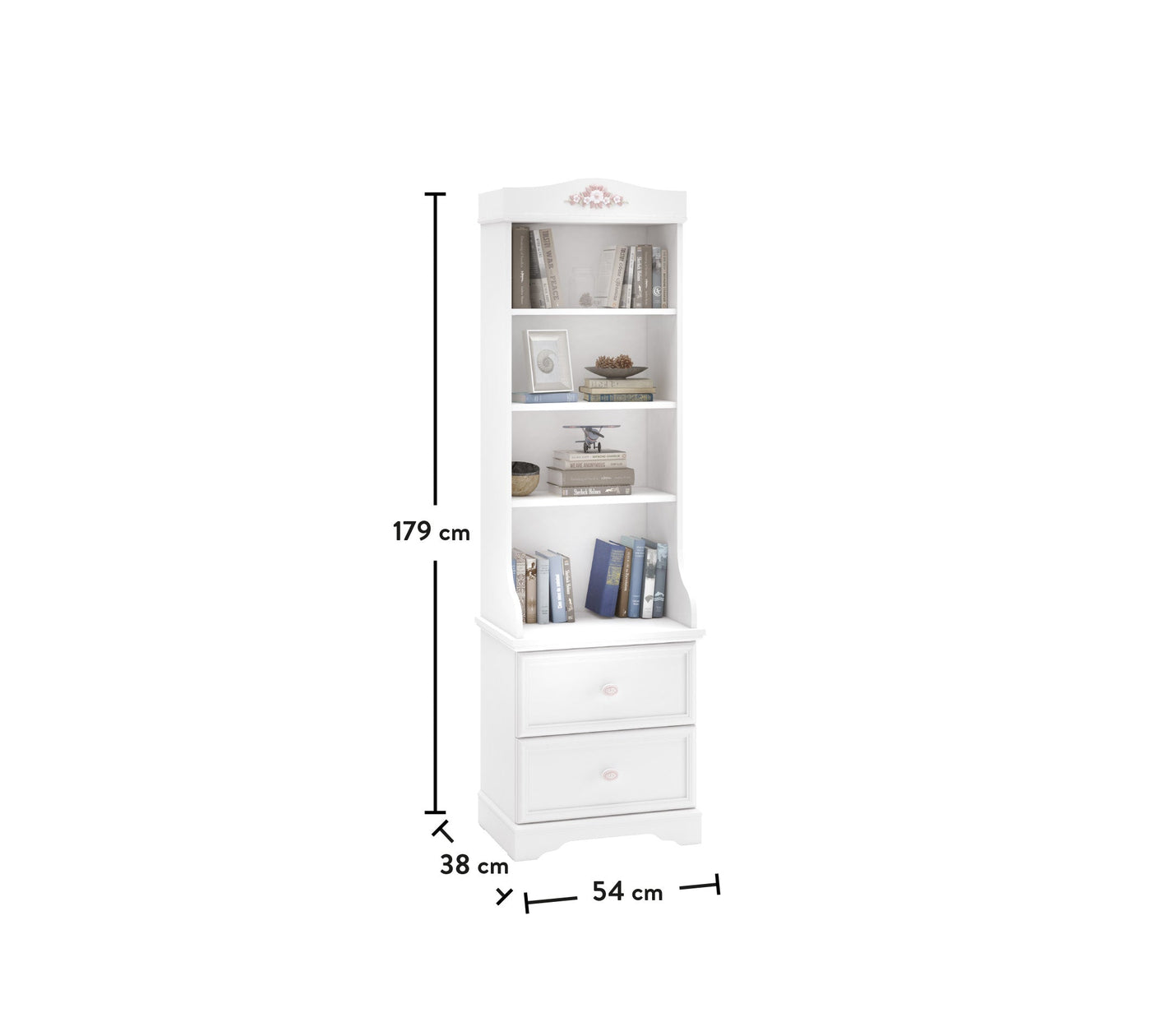 Rustic White книжный стеллаж