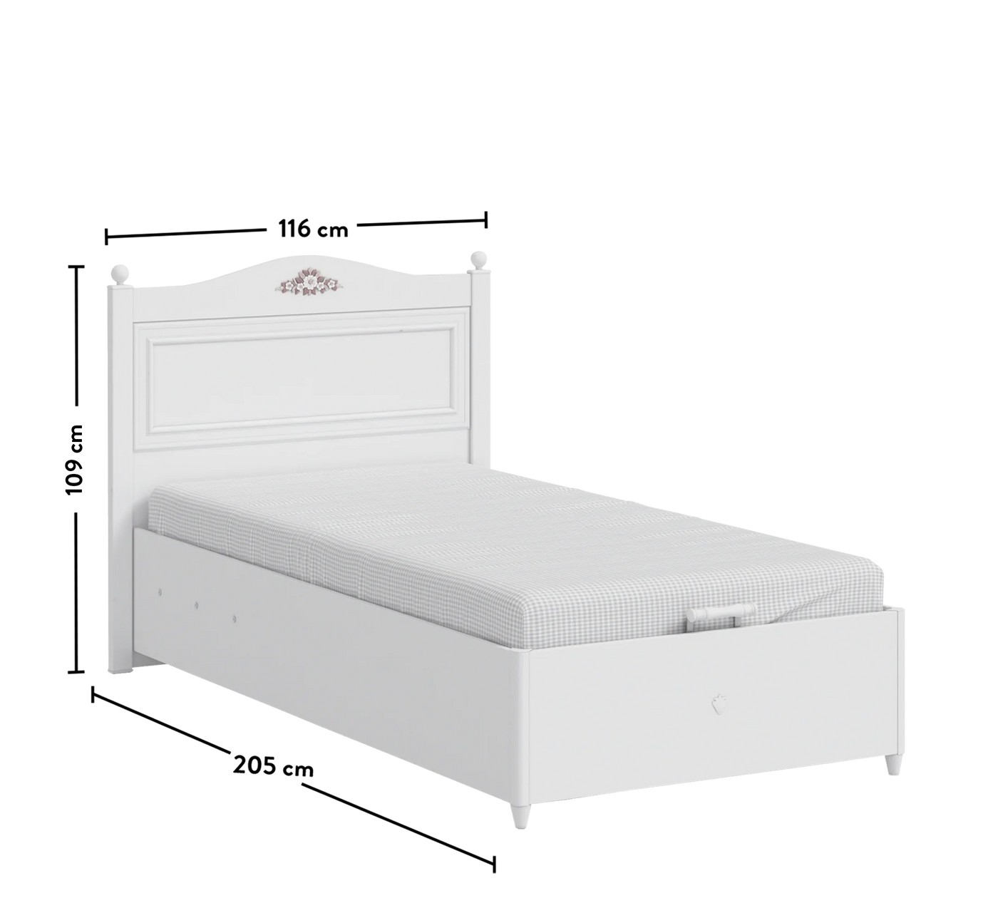 Rustic White кровать с базой