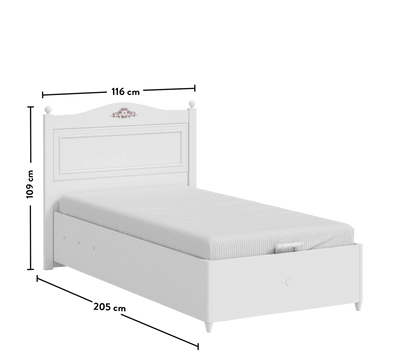 Rustic White кровать с базой