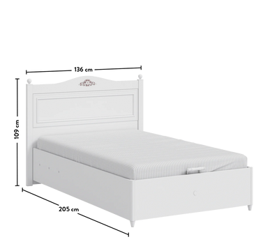Rustic White кровать с базой