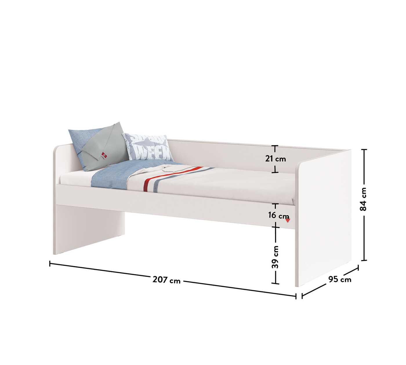 Studio White кровать (90x200 см)