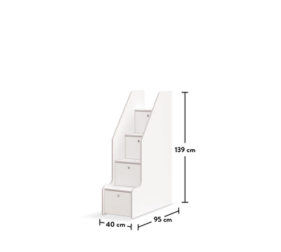 Studio White лестница с системой хранения