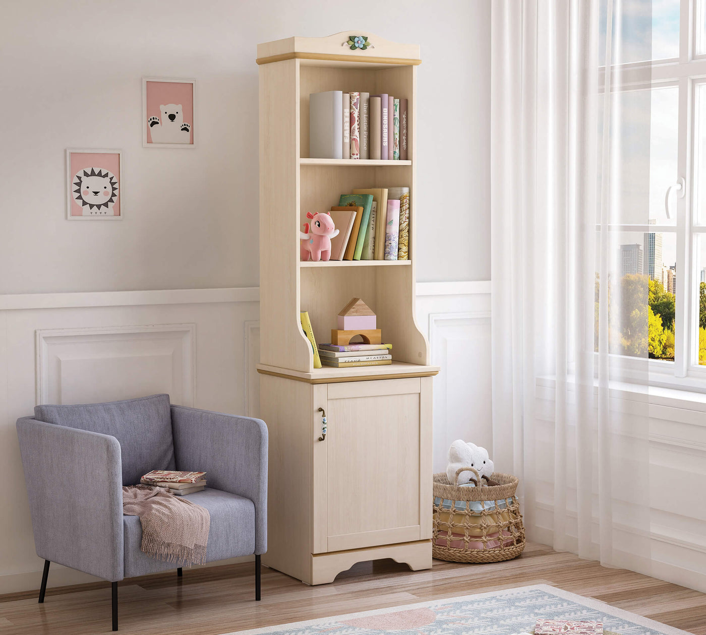 Flora книжный стеллаж узкий