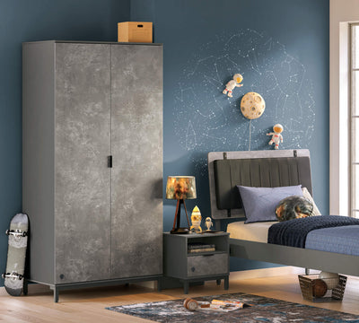 Space Gray шкаф двухдверный