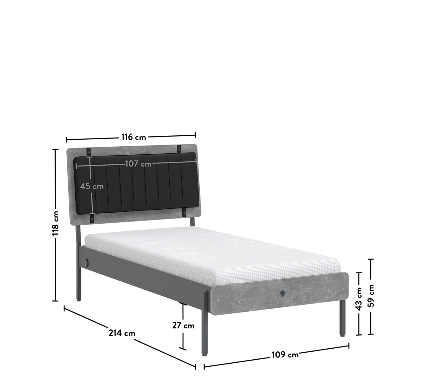 Space Gray кровать