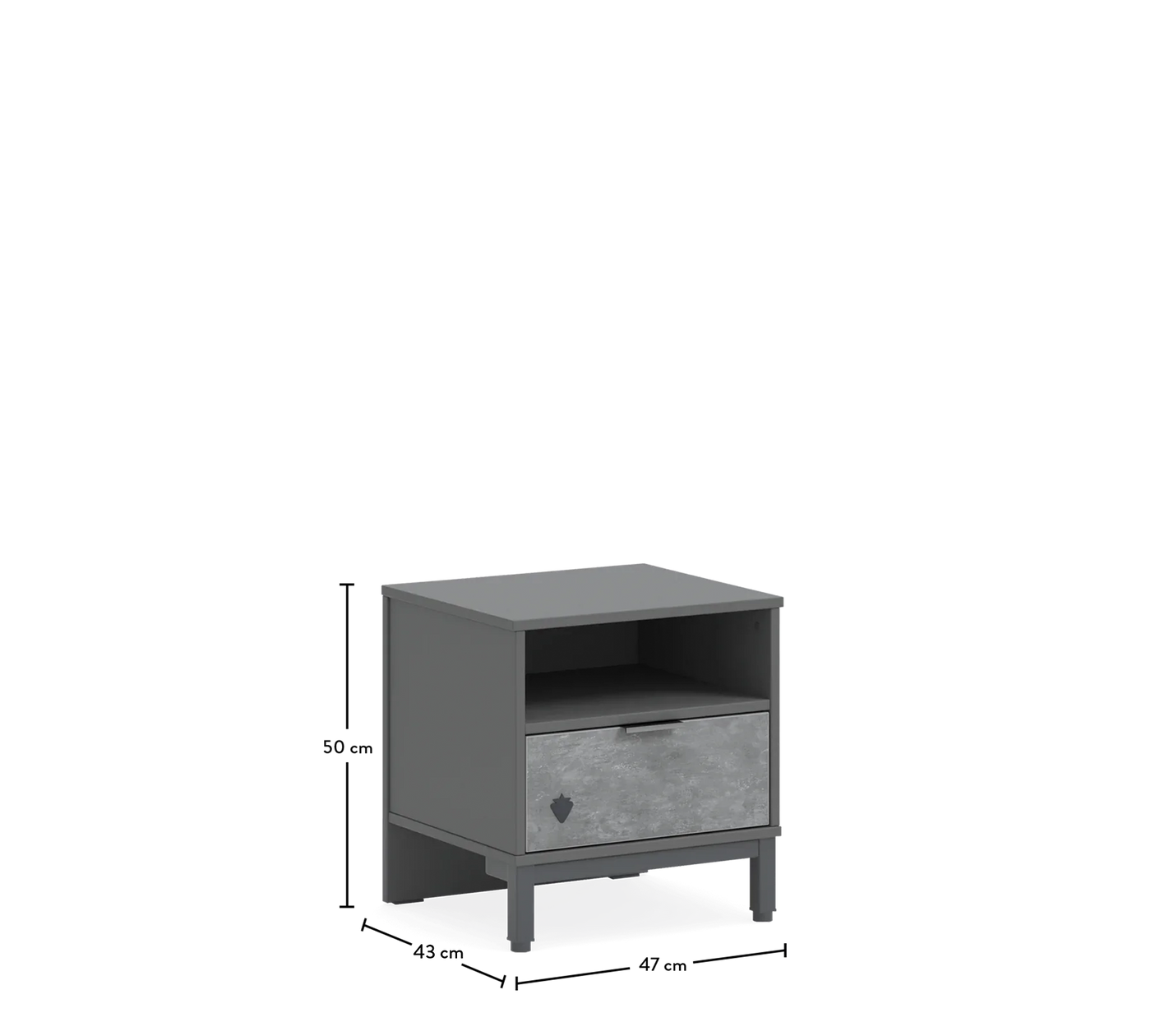 Space Gray прикроватная тумба
