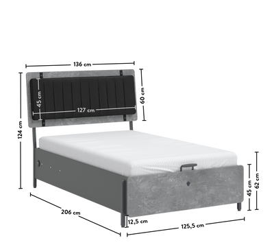 Space Gray кровать с базой
