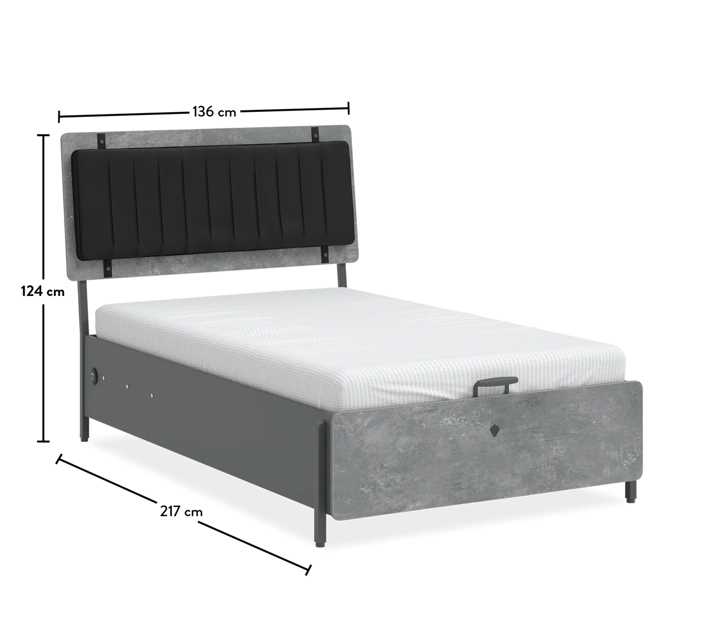 Space Gray кровать с базой