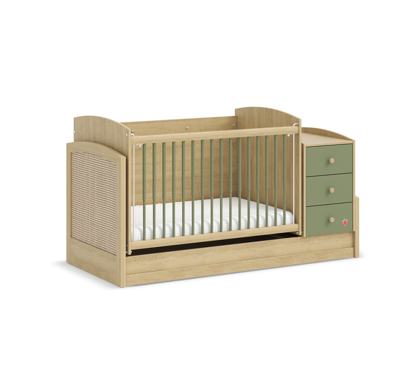 Baby Loof кровать-трансформер (с маятником и столом) (70x115-70x160 см)