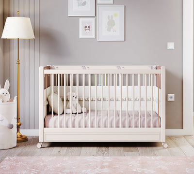 Baby Elegance кровать на колесах белая (приставная кроватка) (60x120 см)