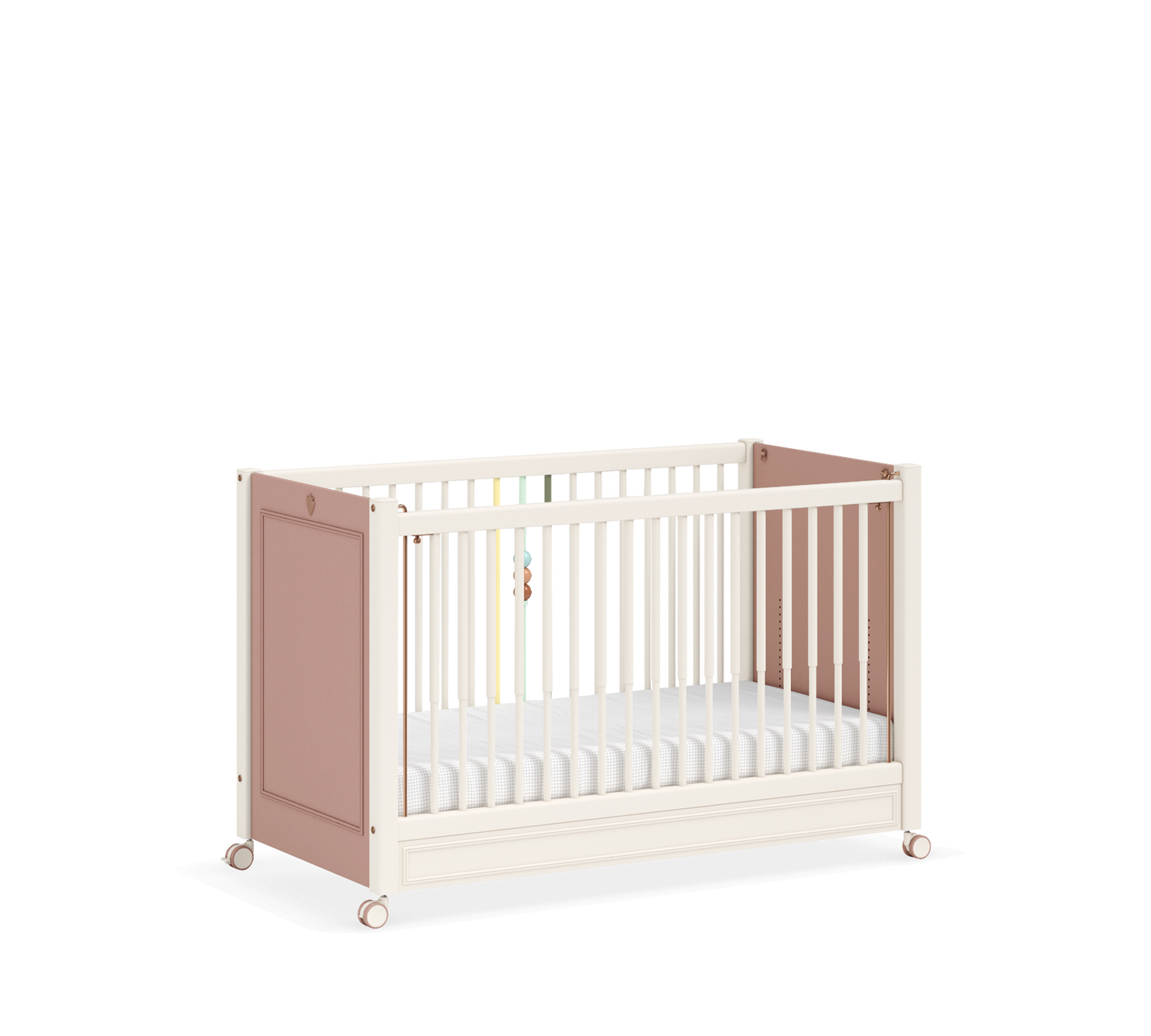 Baby Elegance кровать на колесах белая (приставная кроватка) (60x120 см)