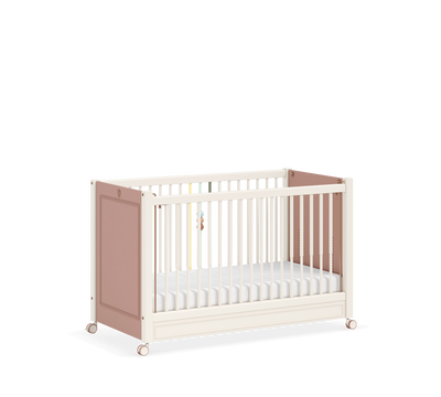Baby Elegance кровать на колесах белая (приставная кроватка) (60x120 см)