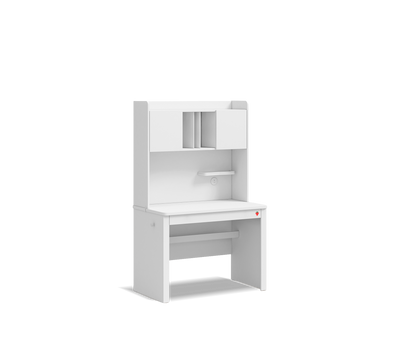 VARIA WHITE письменный стол узкий с закрытой приставкой